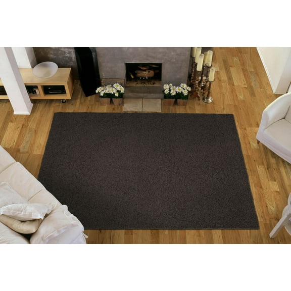 Garland Rug Southpointe Shag Polypropylene Chocolate Indoor Area Rug, 7'6" x 9'6"