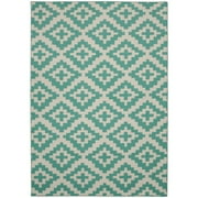 Garland Rug Southwest Polypropylene Teal/Ivory Indoor Area Rug, 5' x 7'