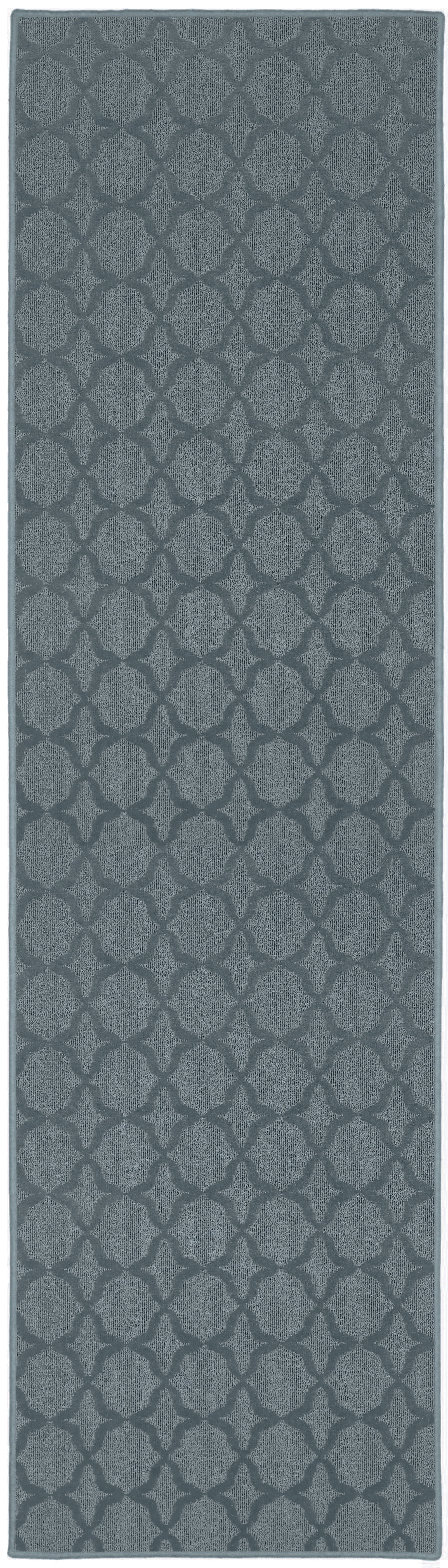 Garland Rug Sparta Sea Foam Indoor Runner Rug, 3' x 12'
