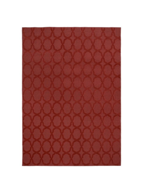 Garland Rug Sparta 5 ft. x 8 ft. Area Rug Chili Red
