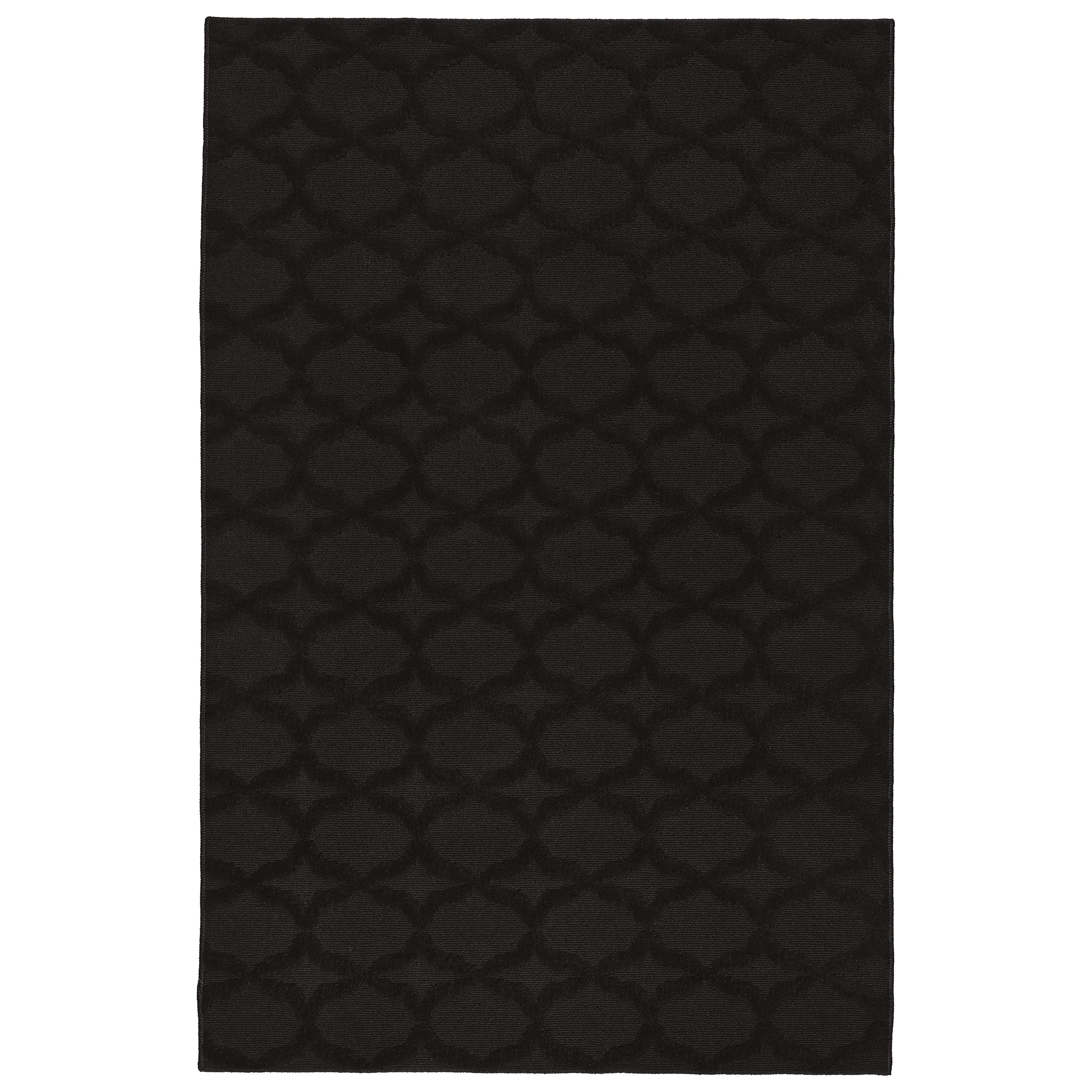 Garland Rug Sparta Black Indoor Area Rug, 5' x 7'