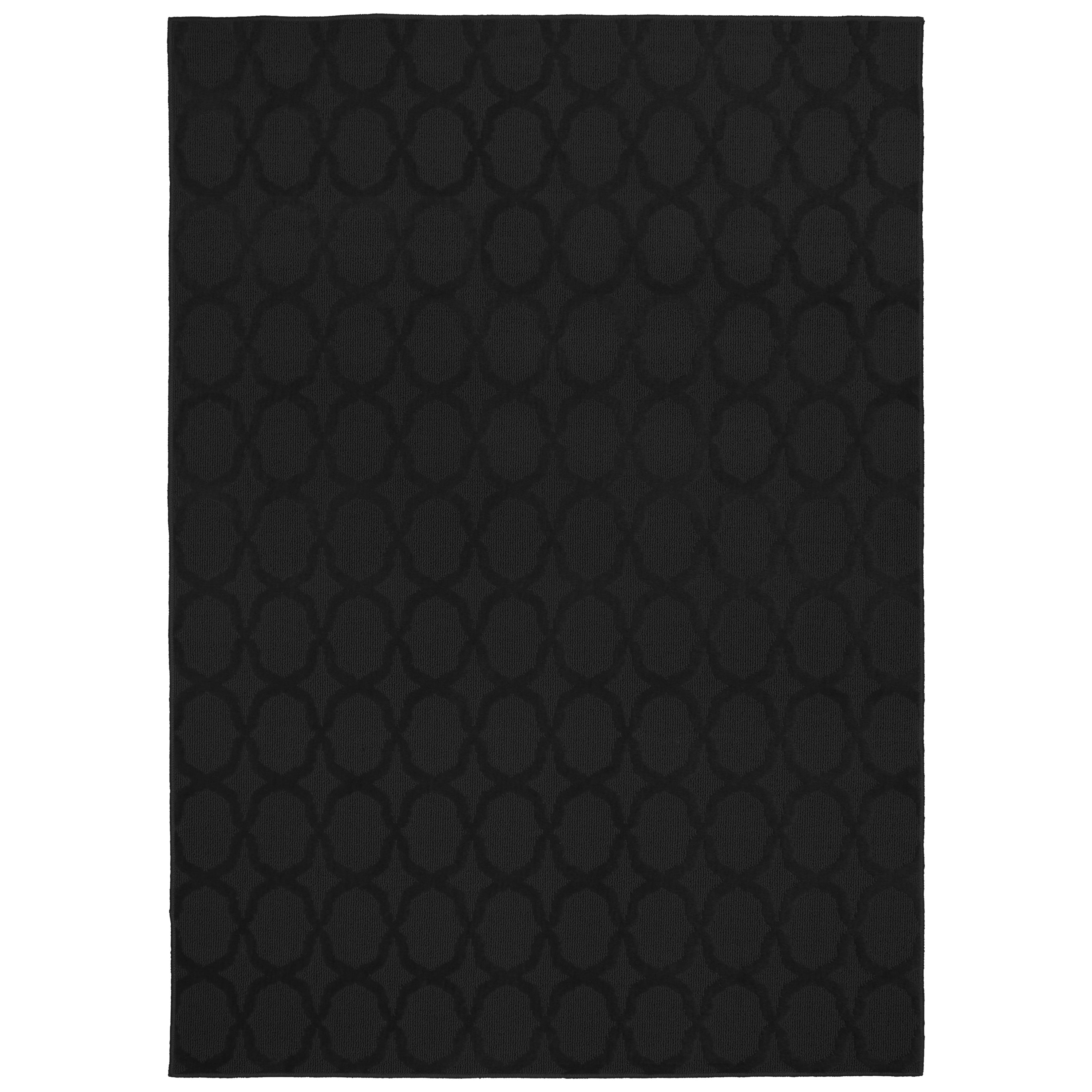 Garland Rug Sparta Black Indoor Area Rug, 5' x 8'