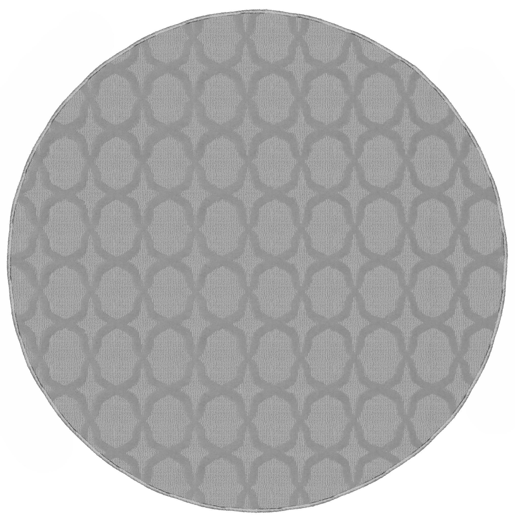 Garland Rug Sparta Silver Round Indoor Area Rug, 5' x 5'