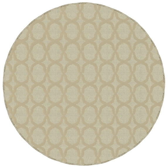 Garland Rug Sparta Tan Round Indoor Area Rug, 5' x 5'