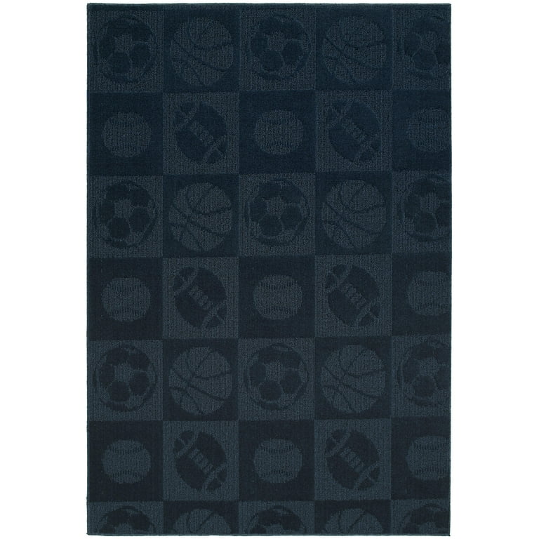 Garland sports ball 7 x 9 Navy Indoor Solid Area Rug Garland sports ball 7 x 9 Navy Indoor Solid Area Rug