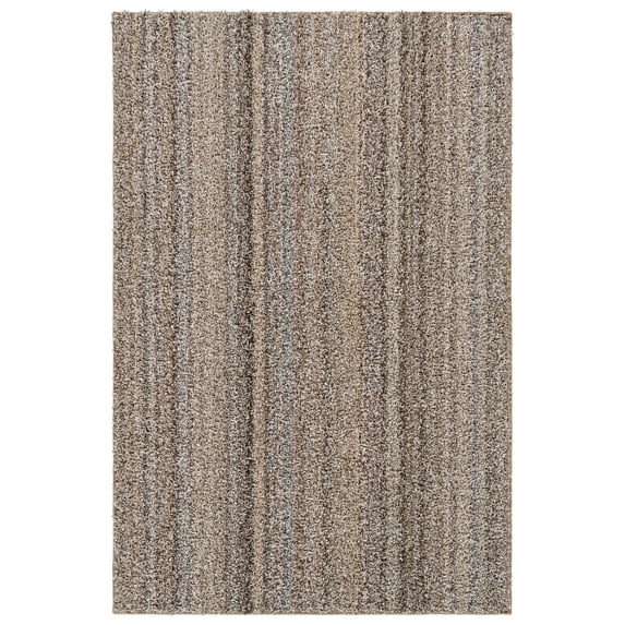 Garland Rug Striped Shag Assorted Earth Tones Indoor Area Rug, 4' x 6'
