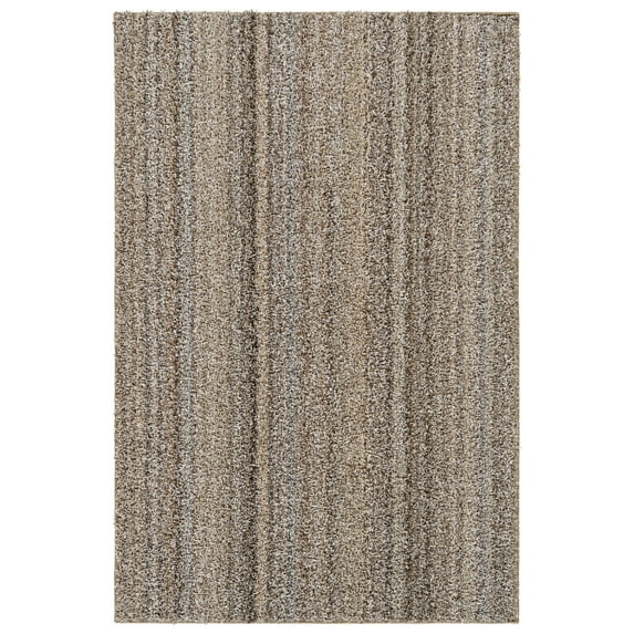 Garland Rug Striped Shag Assorted Earth Tones Indoor Area Rug, 8' x 10'