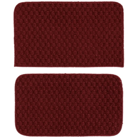 Garland Rug Town Square 2pc Kitchen Rug Set 18 in. x28 in. Slice & 18 in. x28 in. Mat Chili Red