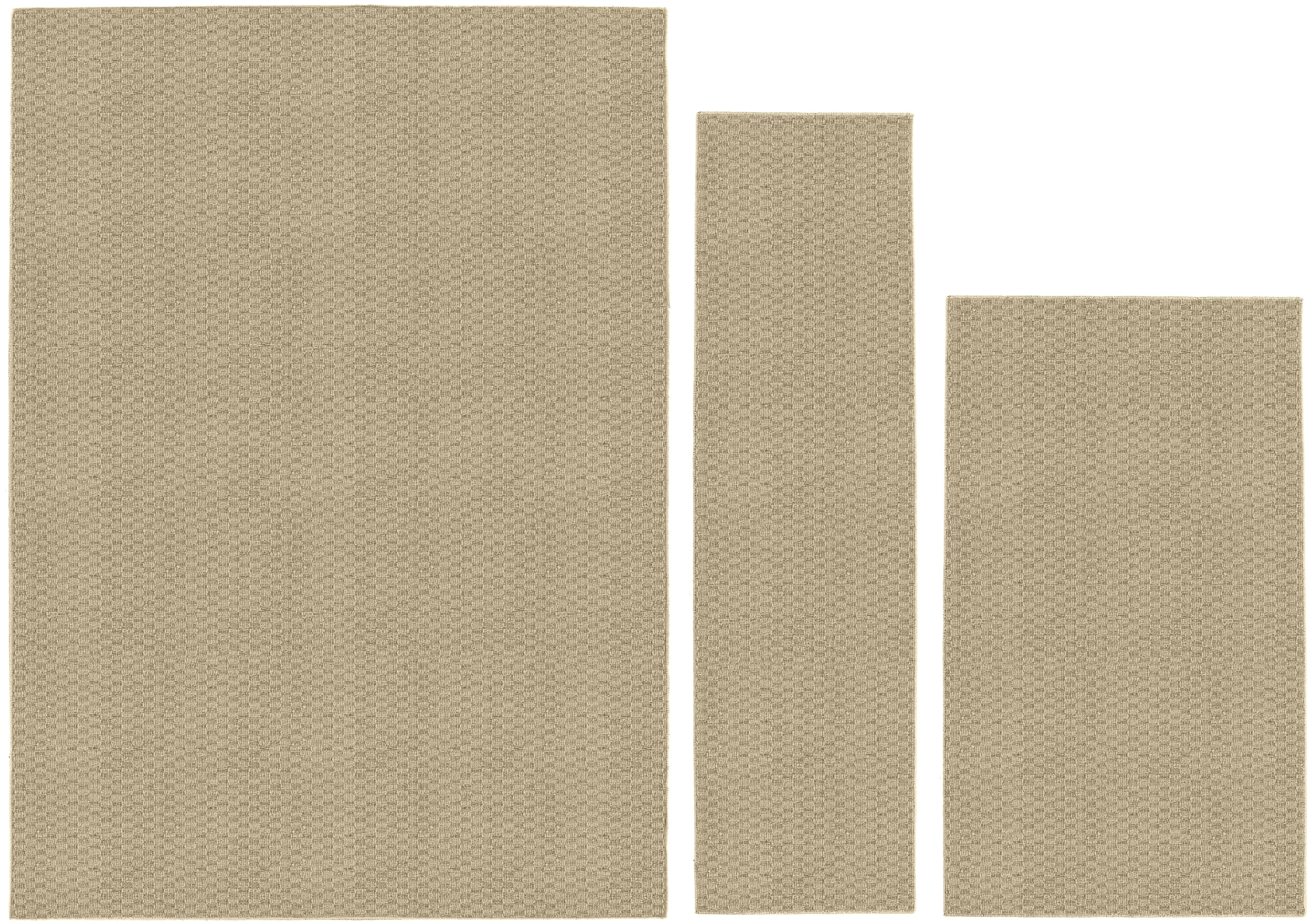 Garland Rug Town Square Indoor Rug Set, 3 Piece (2'x5',3'x4', 5'x7') Tan