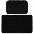 thumbnail image 1 of Garland Rug Town Square Black Kitchen Rug Set, 2 Piece Set (18"x30", and 24"x40"), 1 of 6