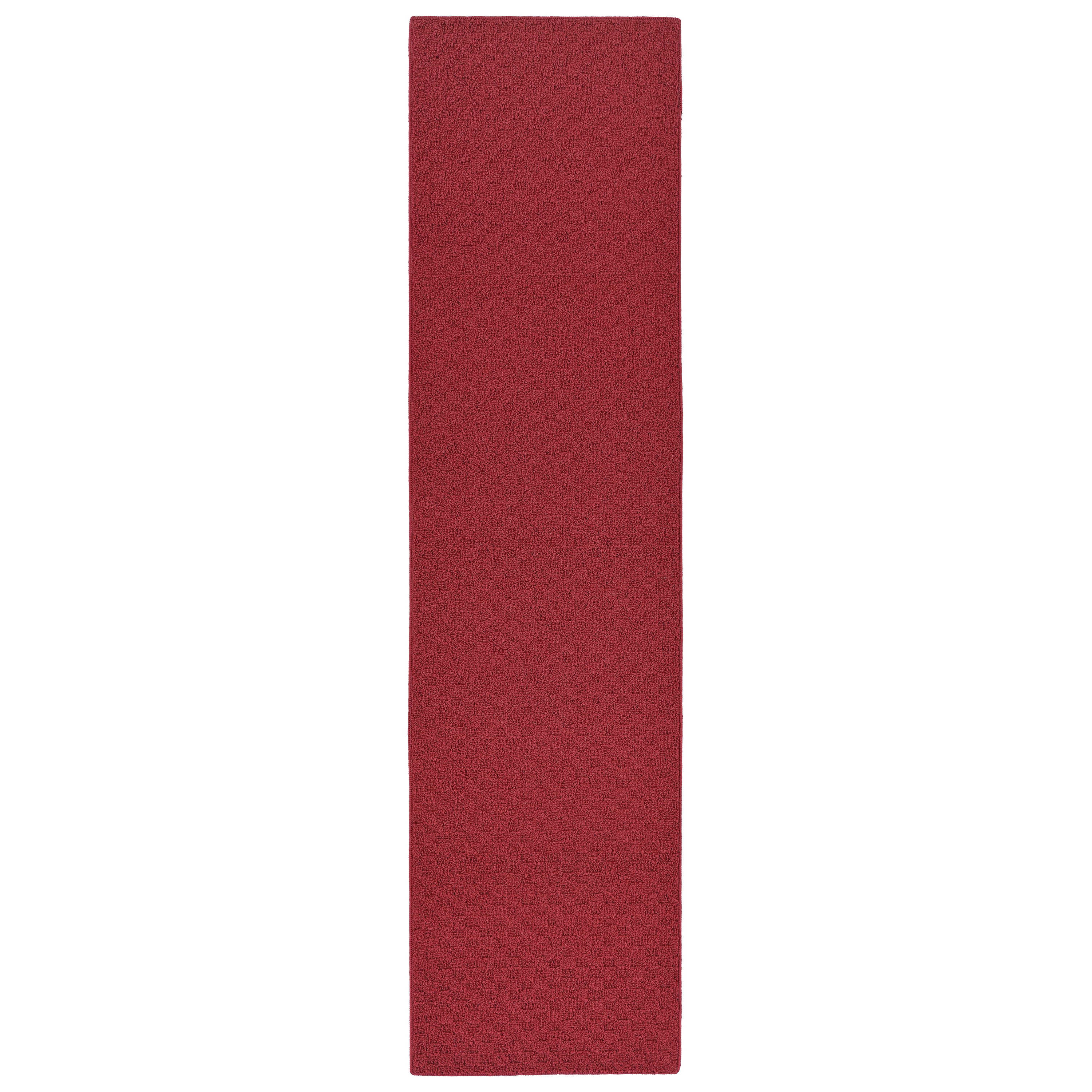 Garland Rug Town Square Polypropylene Chili Red Indoor Runner Rug, 3' x 12'