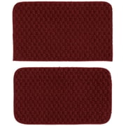 Garland Rug Town Square Chili Red Kitchen Rug Set, 2 Piece Sliced Set (18"x28" Sliced, and 18"x28")