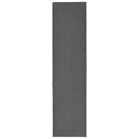Garland Rug Town Square Polypropylene Cinder Gray Indoor Runner Rug, 2' x 8'