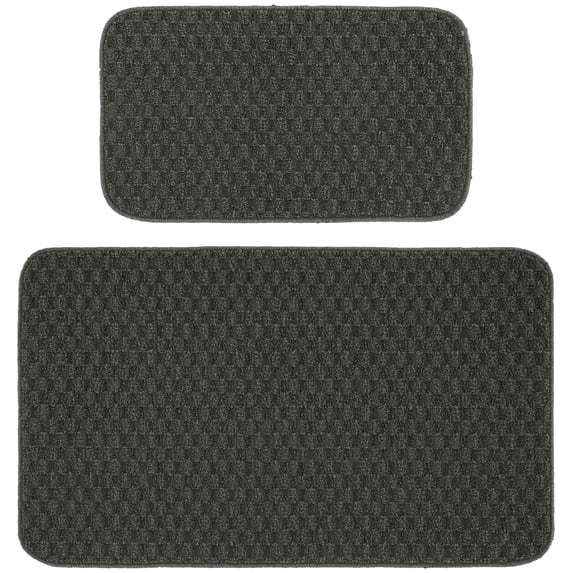 Garland Rug Town Square Cinder Gray Kitchen Rug Set, 2 Piece Set (18"x30", and 24"x40")