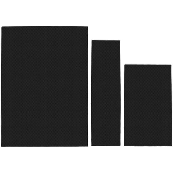 Garland Rug Town Square Indoor Rug Set, 3 Piece (2'x5',3'x4', 5'x7') Black