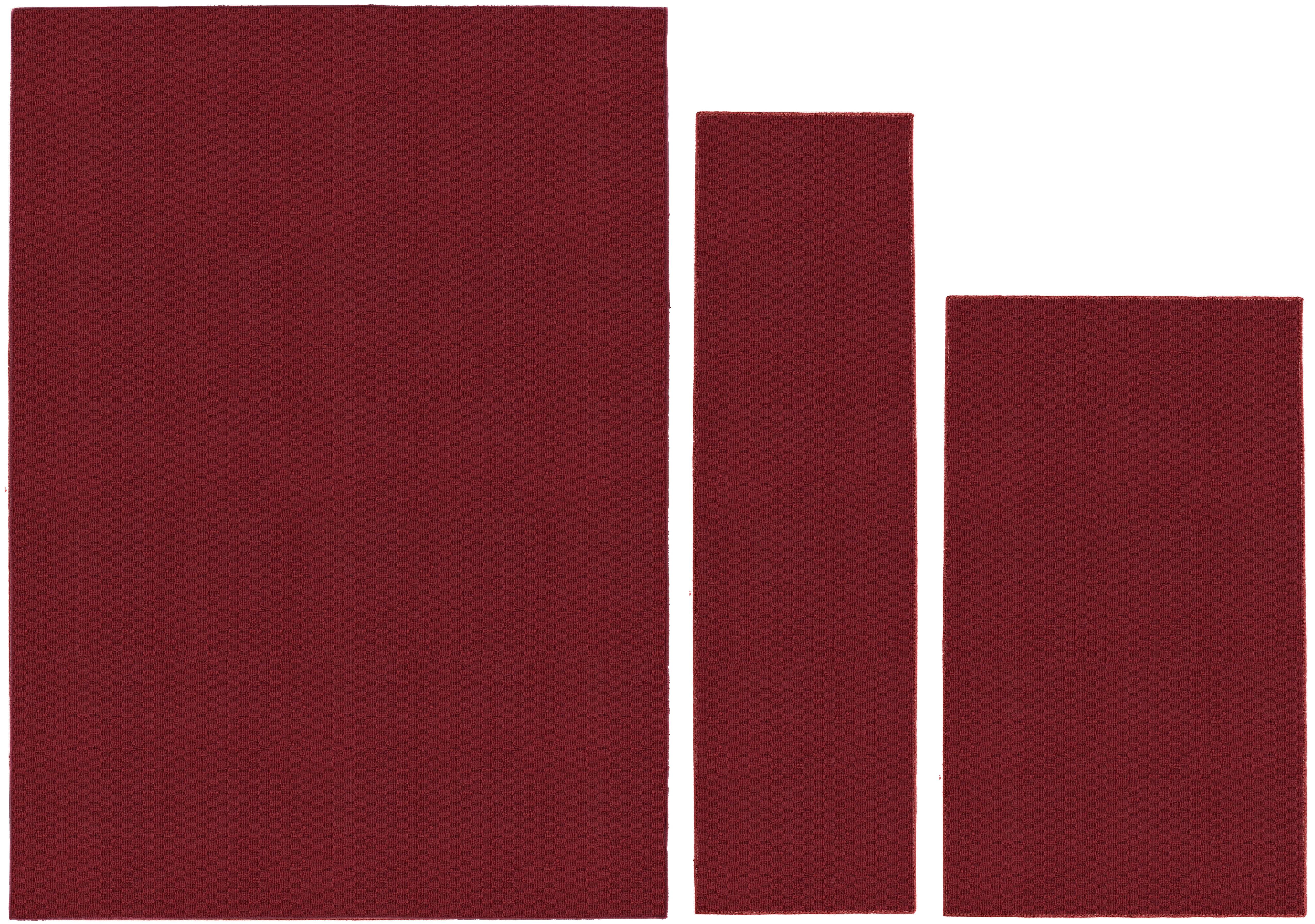 Garland Rug Town Square Indoor Rug Set, 3 Piece (2'x5',3'x4', 5'x7') Chili Red