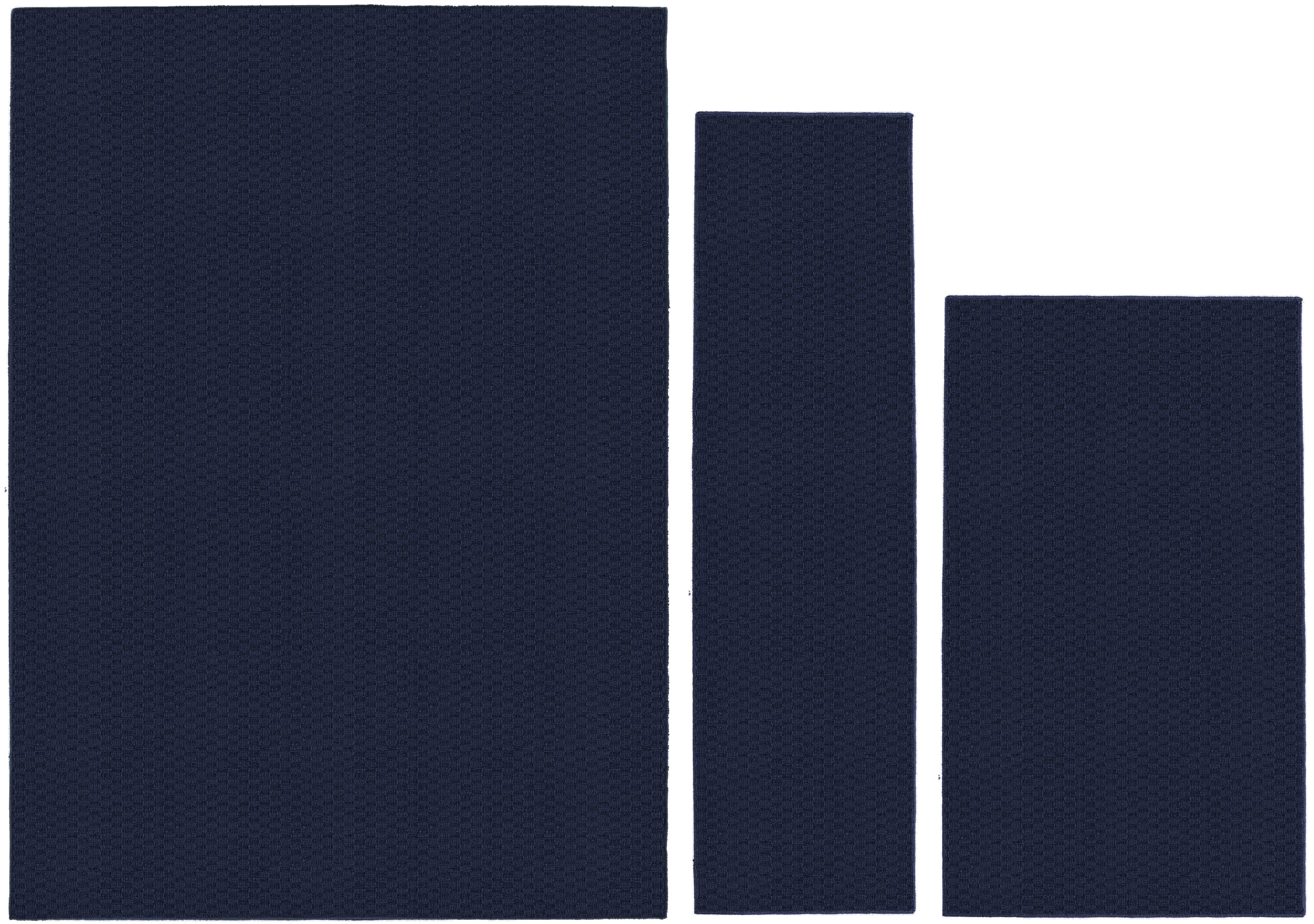 Garland Rug Town Square Indoor Rug Set, 3 Piece (2'x5',3'x4', 5'x7') Navy