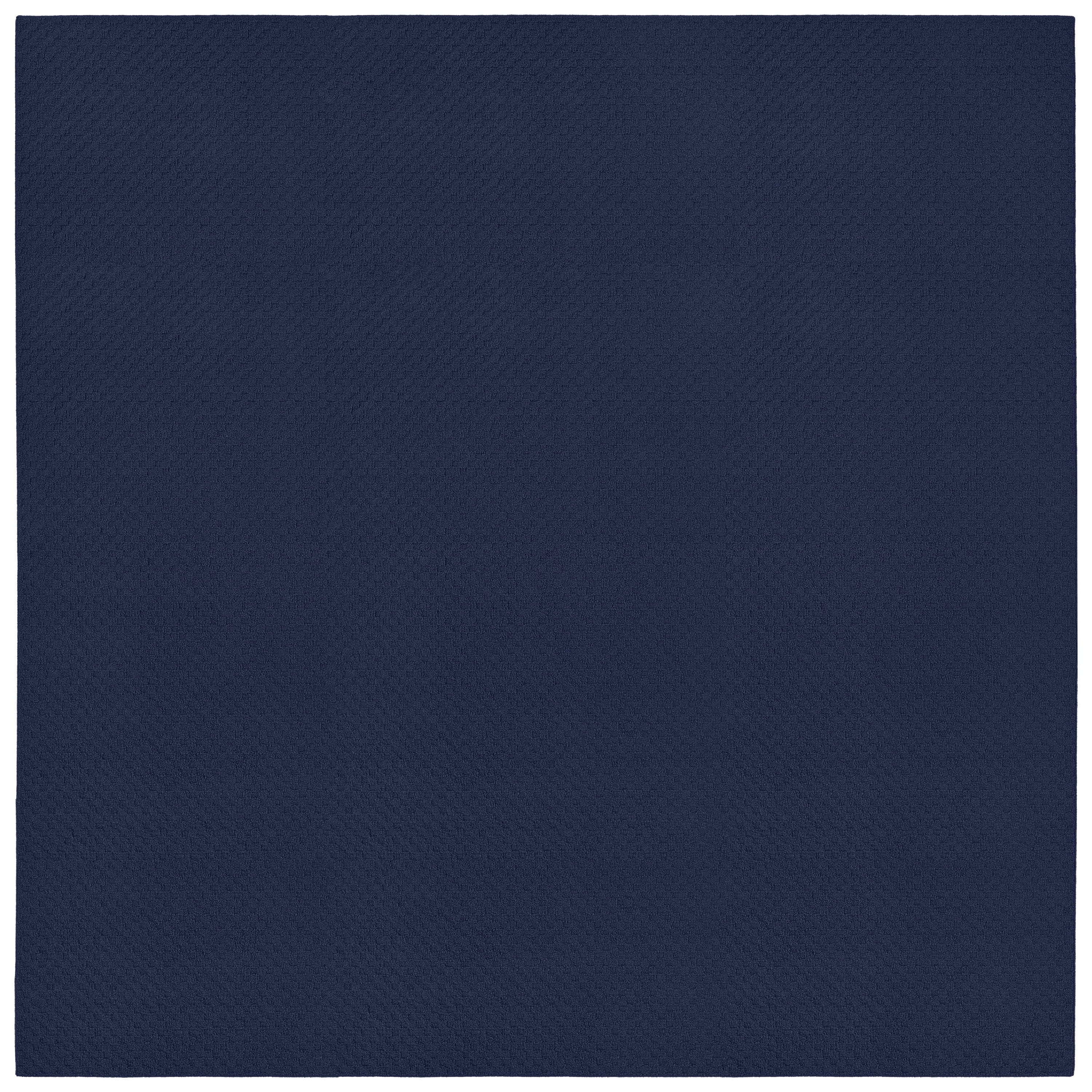 Garland Rug Town Square Polypropylene Navy Square Indoor Area Rug, 12' x 12'