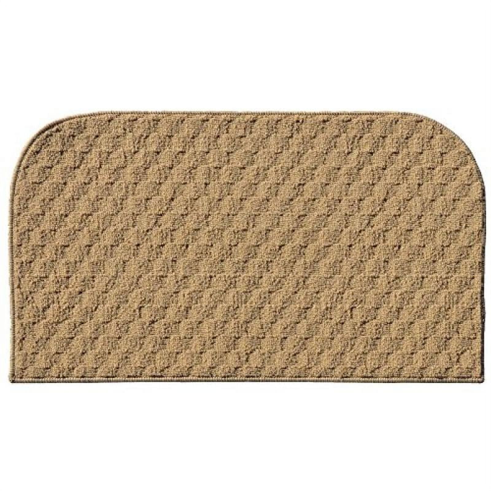 Tan Tufted Synthetic Square Rug, 18" x 30"