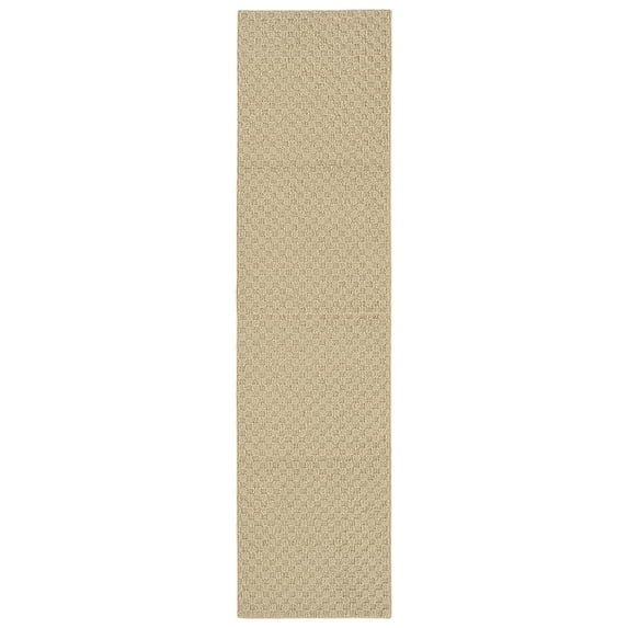 Garland Rug Town Square Tan Indoor Runner Rug, 3' x 12'