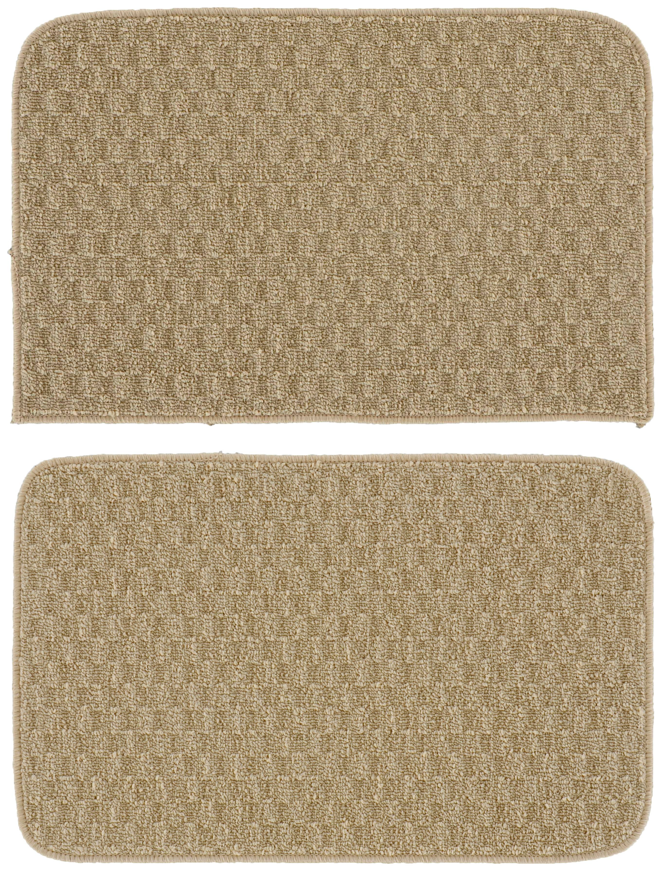 Garland Rug Town Square Tan Kitchen Rug Set, 2 Piece Sliced Set (18
