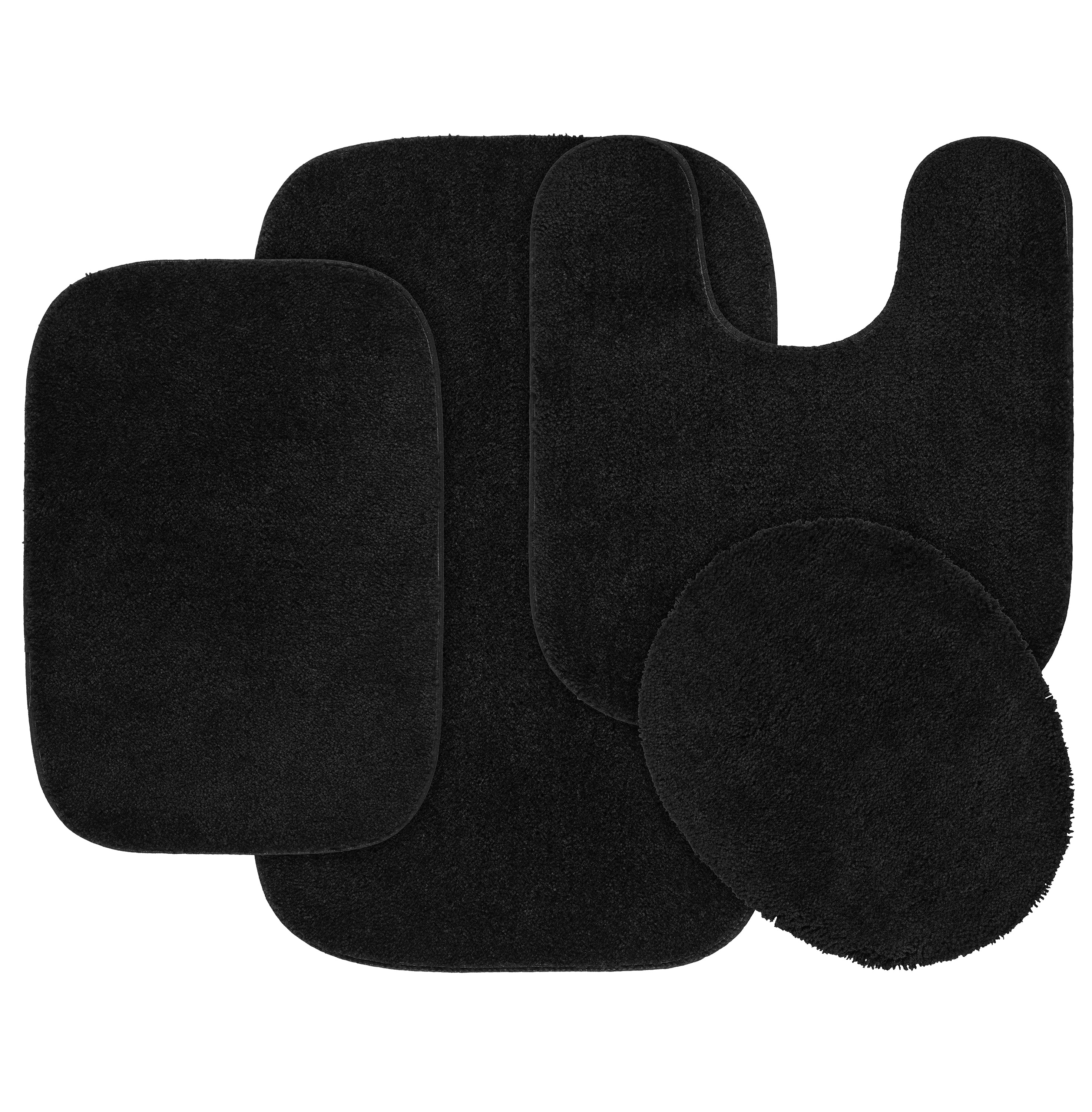 Garland Rug Traditional Washable Bath Rug Set, 4 Piece Set (2 Bath Rugs