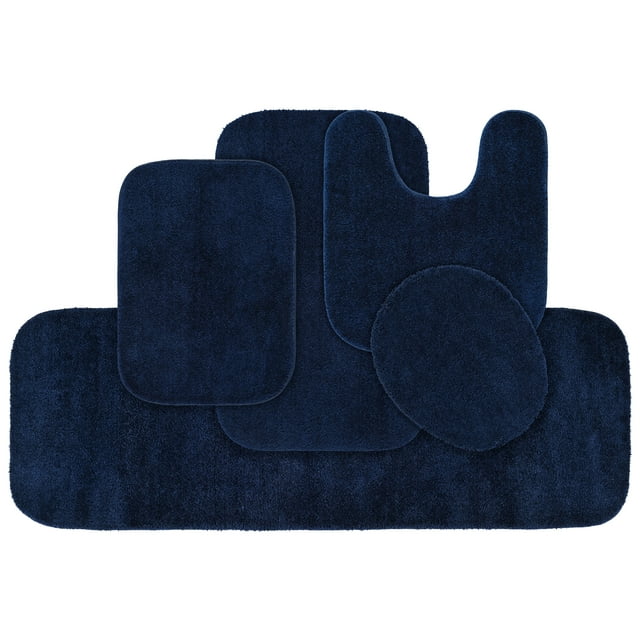 Garland Rug Traditional Washable Bath Rug Set, 5 Piece Set (2 Bath Rugs ...