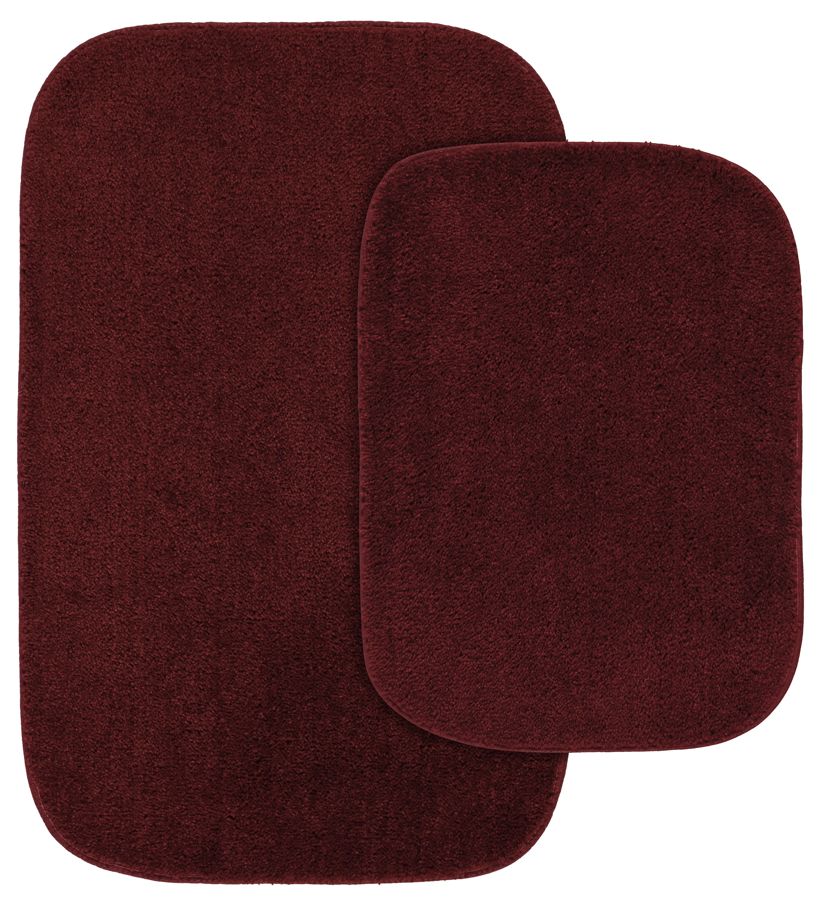Traditional Chili Pepper Red Nylon 2-Piece Bath Rug Set