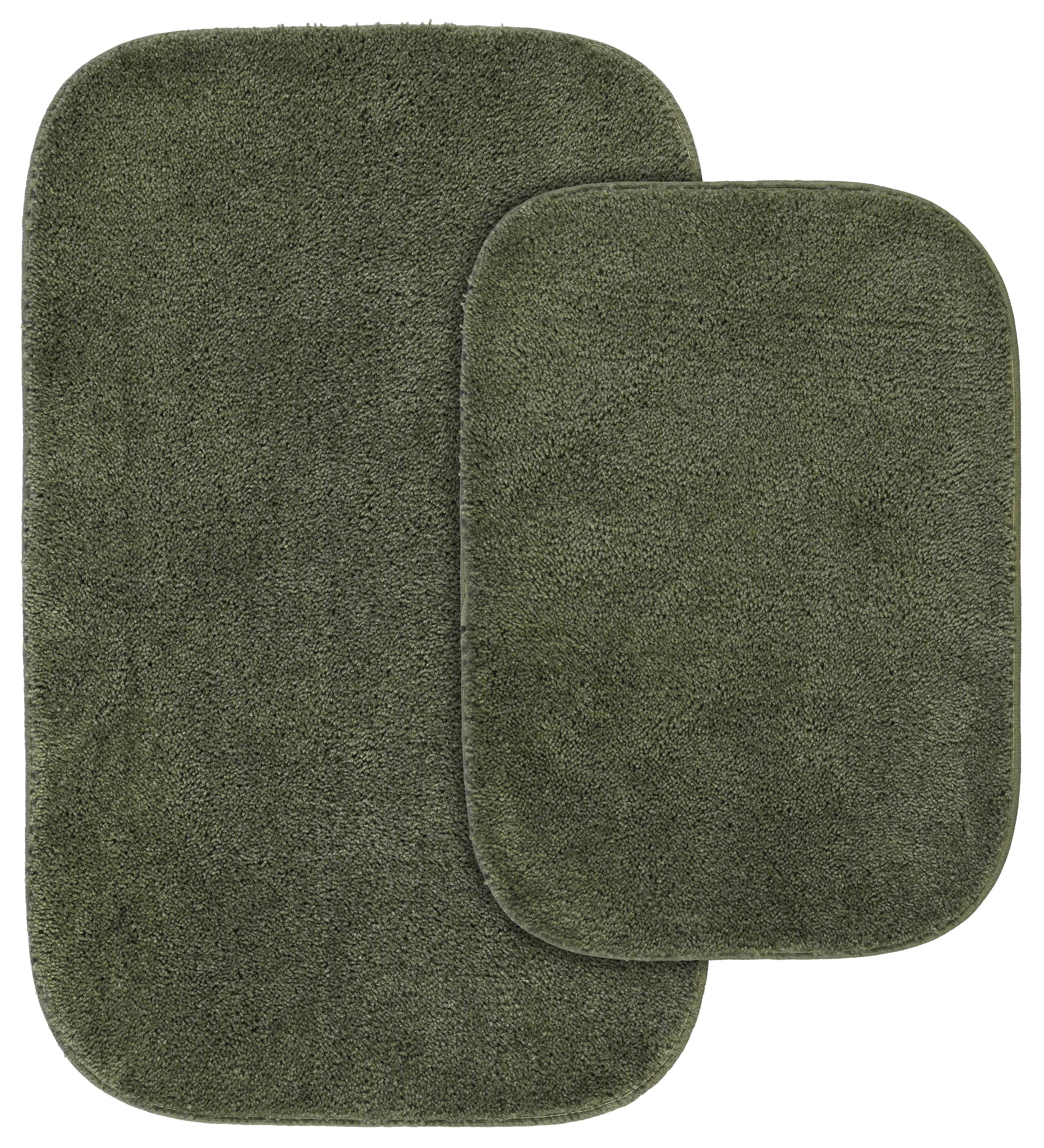 Deep Fern Traditional Nylon 2-Piece Bath Rug Set