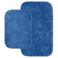 thumbnail image 1 of Garland Rug Traditional Washable Bath Rug Set, 2 Piece Set (17"x24" Bath Rug, & 21"x34" Bath Rug) Electric Blue, 1 of 7