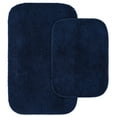 thumbnail image 1 of Garland Rug Traditional Washable Bath Rug Set, 2 Piece Set (17"x24" Bath Rug, & 21"x34" Bath Rug) Navy, 1 of 8