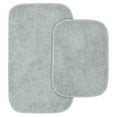 thumbnail image 1 of Garland Rug Traditional Washable Bath Rug Set, 2 Piece Set (17"x24" Bath Rug, & 21"x34" Bath Rug) Platinum Gray, 1 of 8