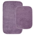thumbnail image 1 of Garland Rug Traditional Washable Bath Rug Set, 2 Piece Set (17"x24" Bath Rug, & 21"x34" Bath Rug) Purple, 1 of 7