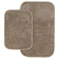 thumbnail image 1 of Garland Rug Traditional Washable Bath Rug Set, 2 Piece Set (17"x24" Bath Rug, & 21"x34" Bath Rug) Taupe, 1 of 6