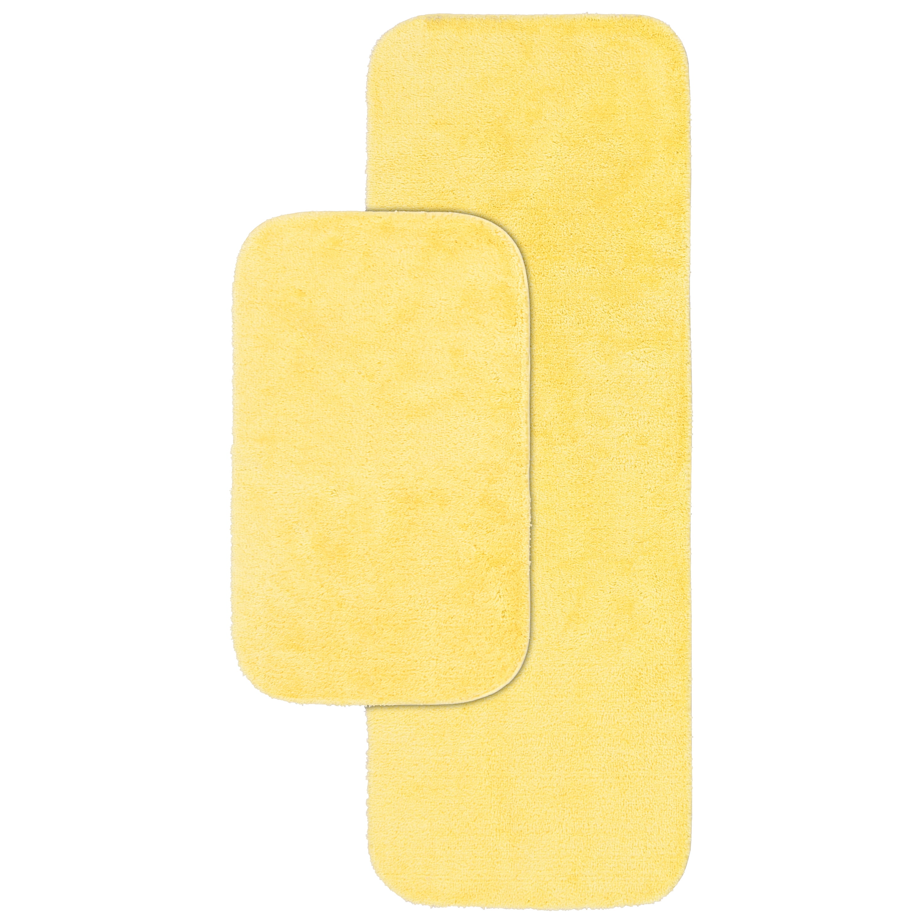 Rubber Ducky Yellow Nylon Washable Bathroom Rug Set