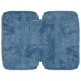 thumbnail image 1 of Garland Rug Traditional Washable Bath Rug Set, 3-Piece Set (17"x24" Bath Rug and Two 21"x34" Bath Rugs) Basin Blue, 1 of 7