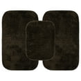thumbnail image 1 of Garland Rug Traditional Washable Bath Rug Set, 3-Piece Set (17"x24" Bath Rug and Two 21"x34" Bath Rugs) Chocolate, 1 of 7