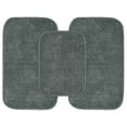 thumbnail image 1 of Garland Rug Traditional Washable Bath Rug Set, 3-Piece Set (17"x24" Bath Rug and Two 21"x34" Bath Rugs) Dark Gray, 1 of 8