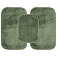 thumbnail image 1 of Garland Rug Traditional Washable Bath Rug Set, 3-Piece Set (17"x24" Bath Rug and Two 21"x34" Bath Rugs) Deep Fern, 1 of 7