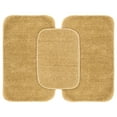 thumbnail image 1 of Garland Rug Traditional Washable Bath Rug Set, 3-Piece Set (17"x24" Bath Rug and Two 21"x34" Bath Rugs) Linen, 1 of 8
