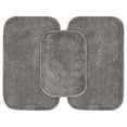 thumbnail image 1 of Garland Rug Traditional Washable Bath Rug Set, 3-Piece Set (17"x24" Bath Rug and Two 21"x34" Bath Rugs) Medium Gray, 1 of 7