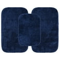 thumbnail image 1 of Garland Rug Traditional Washable Bath Rug Set, 3-Piece Set (17"x24" Bath Rug and Two 21"x34" Bath Rugs) Navy, 1 of 8