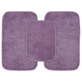 thumbnail image 1 of Garland Rug Traditional Washable Bath Rug Set, 3-Piece Set (17"x24" Bath Rug and Two 21"x34" Bath Rugs) Purple, 1 of 7