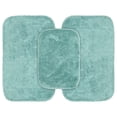 thumbnail image 1 of Garland Rug Traditional Washable Bath Rug Set, 3-Piece Set (17"x24" Bath Rug and Two 21"x34" Bath Rugs) Sea Foam, 1 of 7