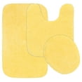 thumbnail image 1 of Garland Rug Traditional Washable Bath Rug Set, 3 Piece Set (21"x34" Bath Rug, Contour Rug, & Toilet Lid) Rubber Ducky Yellow, 1 of 7