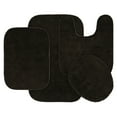 thumbnail image 1 of Garland Rug Traditional Washable Bath Rug Set, 4 Piece Set (2 Bath Rugs, Contour, & Lid) Chocolate, 1 of 7