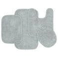 thumbnail image 1 of Garland Rug Traditional Washable Bath Rug Set, 4 Piece Set (2 Bath Rugs, Contour, & Lid) Platinum Gray, 1 of 7