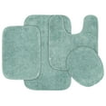 thumbnail image 1 of Garland Rug Traditional Washable Bath Rug Set, 4 Piece Set (2 Bath Rugs, Contour, & Lid) Sea Foam, 1 of 7