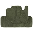 thumbnail image 1 of Garland Rug Traditional Washable Bath Rug Set, 5 Piece Set (2 Bath Rugs, Contour, Lid, & Runner) Deep Fern, 1 of 7