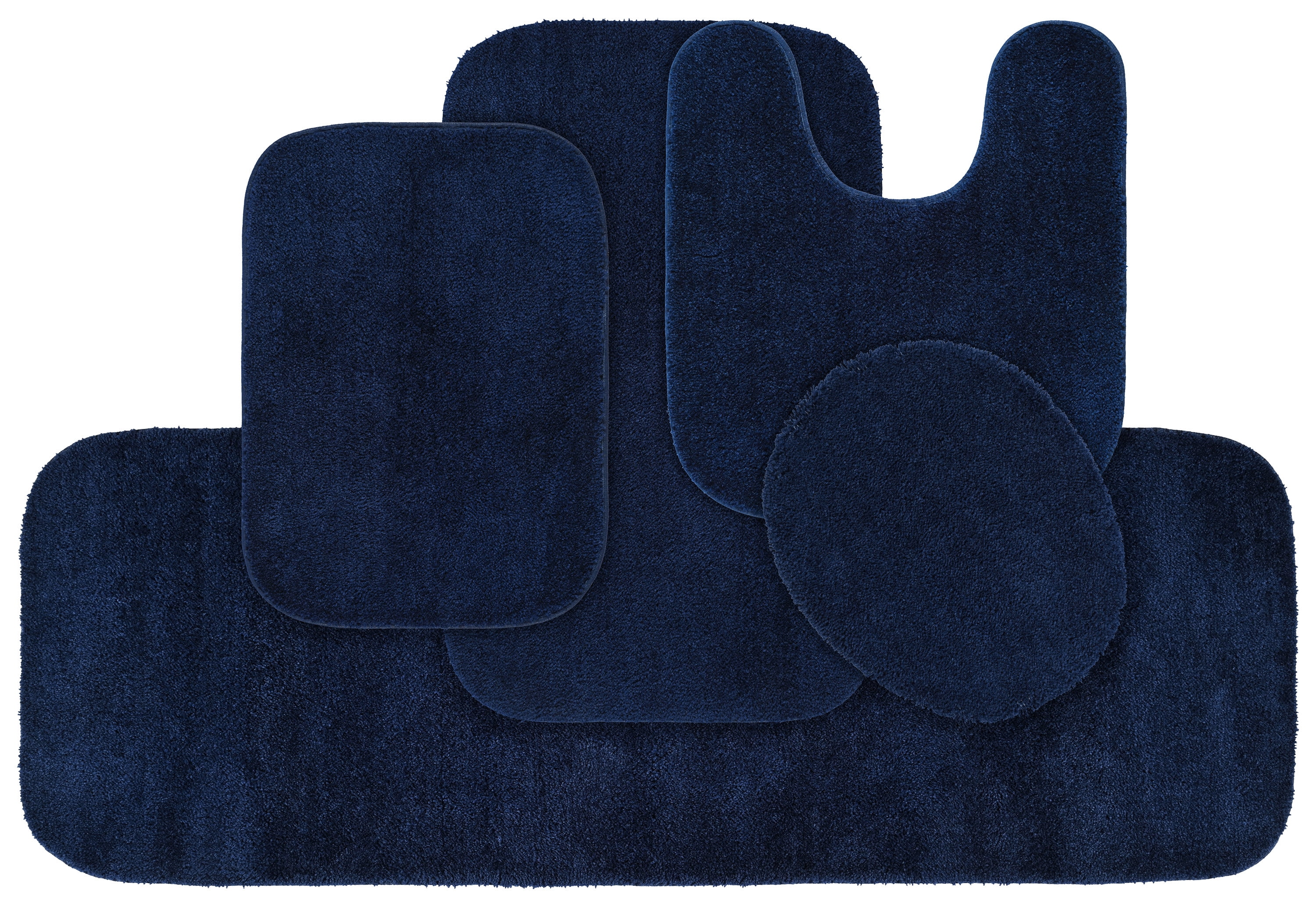 Garland Rug Traditional Washable Bath Rug Set, 5 Piece Set (2 Bath Rugs ...